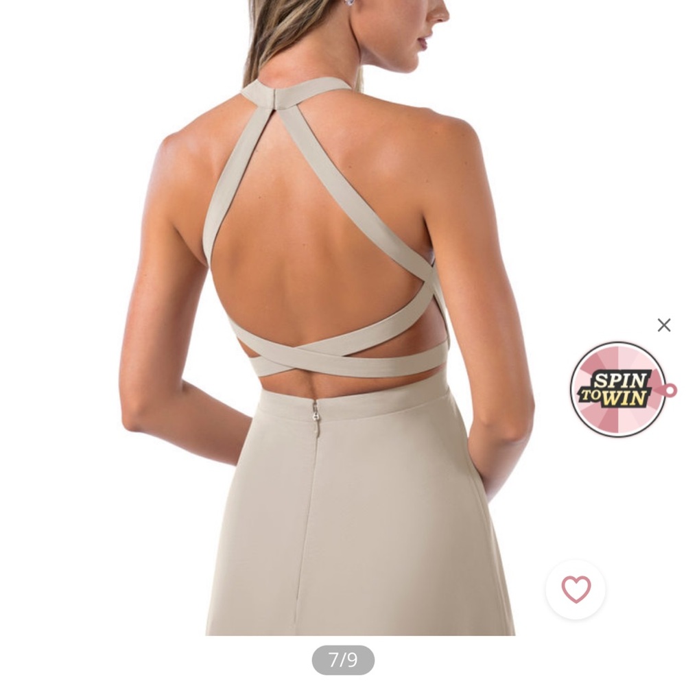 Azazie taupe bridesmaid dress - Picture 5 of 14
